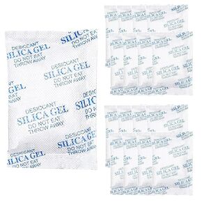 16-Pack 20 Gram Silica Gel Packs, Transparent Desiccant for Storage, Moisture Absorber for Spices, Jewelry, Shoes, Electronics, and Small Spaces in Saudi Arabia