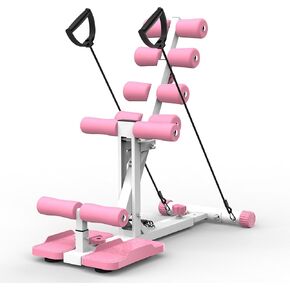 Deep Squat Assist Machine with Resistance Bands for Home Gym, Glutes Trainer for Core and Legs Workout, Pink Fitness Equipment for Apartment and Office in Kuwait