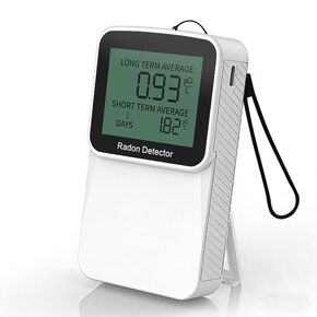 Digital Radon Detector, Radon Monitor, Portable Radon Tester, USB and Battery Power, 3 Years Battery 10 Year Sensor Lifespan, Real-time Monitor, Accurate pCi/L Reading, Radon Detector for Home, Office in Kuwait