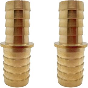 2 PCS Brass Reducer 3/16" to 5/32" Barb Hose ID Splicer Barbed Fitting, Hex Union Connector by CX WONDERLAND in Kuwait