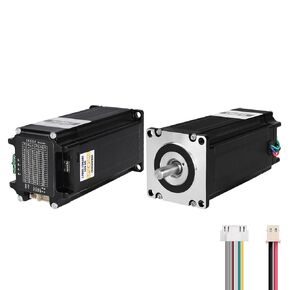 Nema 23 Closed Loop Stepper Motor with Integrated Closed Loop Stepper Driver 1.8‌°‌ 2 Phase High Torque 2.5Nm(354.03oz·in) Bipolar 4.2A 0.50Ω 118mm Cable 0.3M for CNC Mill Lathe in Kuwait