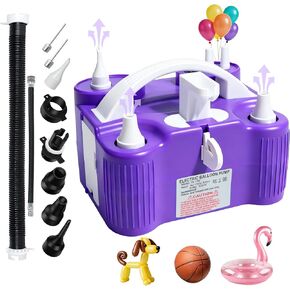 PCFING Balloon Pump Electric, 4-in-1 Air Pump with Triple Inflating Ports in Saudi Arabia