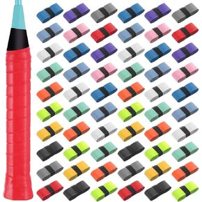 60 قطعة من شريط قبضة مضرب التنس، 12 لونًا، شريط قبضة مضرب كرة الريشة، مقابض بولي يوريثان ممتازة لمقاومة الانزلاق وامتصاص العرق، غلاف مقبض مسبق القطع للتنس، كرة الريشة، الاسكواش، كرة المخلل in Kuwait