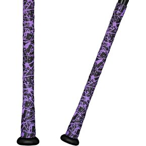 شريط مضرب بيسبول Supacaz Super Sticky Kush Neon Purple Splat - غلاف مضرب البيسبول - قبضة مضرب دوري كبير عالية الأداء - 0.5 مم in Kuwait