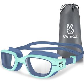 Vvinca Kids Swim Goggles, Swimming Goggles for Toddlers Kids 3-14 Anti-Fog UV Protection No Leak Pool Glasses for Boys Girls in Kuwait