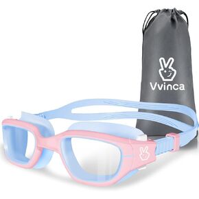 Vvinca Kids Swim Goggles, Swimming Goggles for Toddlers Kids 3-14 Anti-Fog UV Protection No Leak Pool Glasses for Boys Girls in Saudi Arabia