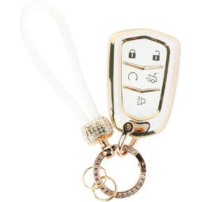 ESEWALAS Bling Car Key Fob Case,Car Key Fob Cover Key Case Shell,Car Remote Smart Key Protector Holder,TPU Key Case with Keychain Lanyard,Keyless Remote Key Fob Shell (for Vw a) in Kuwait