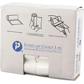 Inteplast S243306N High-Density Can Liner, 24 x 33, 16gal, 6mic, Clear, 50/Roll, 20 Rolls/Carton in Kuwait