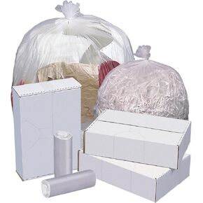 Highmark™ High-Density Can Liners, 16 Mic, 56 Gallons, 43" x 48", Natural, Box Of 200 in Kuwait