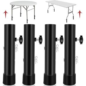 تمديدات أرجل الطاولة باللون الأبيض، رافعات أرجل الطاولة القابلة للطي من الفولاذ عالي التحمل، ملحقات أرجل الطاولة تناسب الأرجل المستقيمة والمنحنية، موسع ارتفاع الطاولة لطاولة بطاقات الارتفاع 3.6/5.2 بوصة خالية من التذبذب in Kuwait