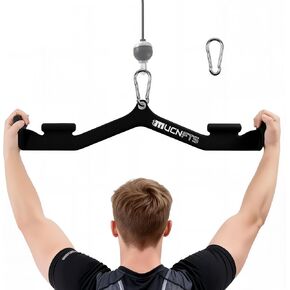 Mucnfts LAT Pulldown Attachments, Thickened Ergonomic Back Tricep Training Handle, Lat Pull Down Bar for Press Down Exercises, Cable Attachments for Gym and Home in Kuwait