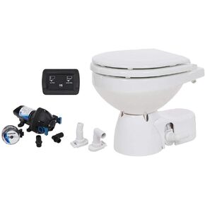 Jabsco 38045-3092RSP, Quiet Flush E2 Marine Toilet, Head, Fresh Water w/Solenoid, Compact, 12 Volt in Kuwait
