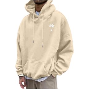 Alalaso Pullover Hoodies for Men Solid Long Sleeve Drawstring Hooded Sweatshirt Trendy 2024 Fall Winter Hoodies with Pockets in Saudi Arabia