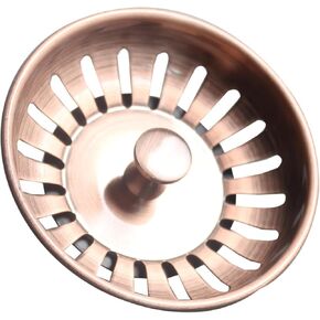 سدادة مصفاة حوض 83 مم من النحاس العتيق SUS304 من الفولاذ المقاوم للصدأ مع عمود نحاسي 8 مم للتخلص من حوض المطبخ in Kuwait