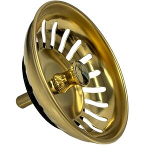 1 حزمة الذهب مصفاة حوض مطبخ قابس التصريف مع سدادة مطاطية سلة تصفية الفولاذ المقاوم للصدأ 83 مللي متر 3.27 بوصة in Kuwait