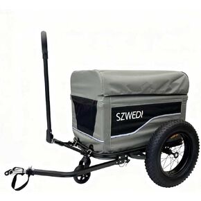 Bike Cargo Trailer&Hand Wagon,100 lbs Load Capacity, Heavy-Duty Bicycle Wagon Cart, Foldable Compact Storage & Quick Release with Universal Hitch, 16" Wheels in Kuwait