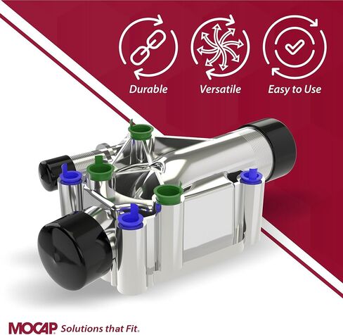 أغطية بلاستيكية مستديرة من الفينيل من MOCAP - مجموعة أغطية متوسطة (7/16 بوصة، 1/2 بوصة، 9/16 بوصة، 5/8 بوصة، 11/16 بوصة) | أغطية فينيل متينة ومرنة لحماية الخيوط، وأغطية النهاية، والتشطيب السطحي - 10 وحدات لكل حجم in Kuwait