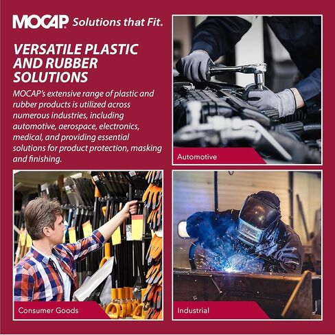 أغطية بلاستيكية مستديرة من الفينيل من MOCAP - مجموعة أغطية متوسطة (7/16 بوصة، 1/2 بوصة، 9/16 بوصة، 5/8 بوصة، 11/16 بوصة) | أغطية فينيل متينة ومرنة لحماية الخيوط، وأغطية النهاية، والتشطيب السطحي - 10 وحدات لكل حجم in Kuwait