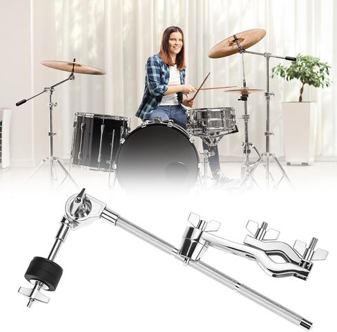 QWORK Drum Cymbal Extension Stand, 33cm Drum Cymbal Arm Attachment for All Skill Levels, Cymbal Boom Arm with Clamp Holder in Saudi Arabia