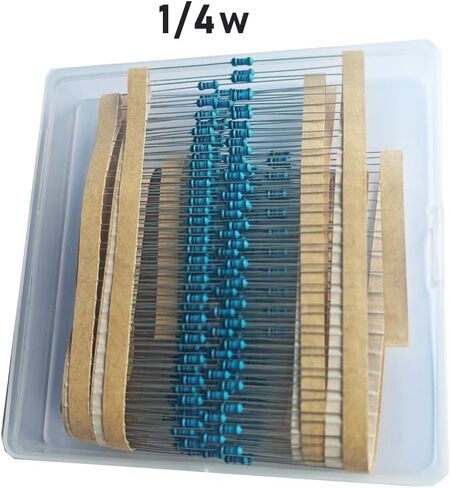 18 1/4W, 18R1/4W, 18 ohm, 18 R 1/4W, 18Ωresistor, 18 ohm resistor, 18 ohm Metal resistor, 18 R Metal Film resistors 1/4w(0.25w) 1% tolerance 0.01 MF Metal Film Fixed Resistor 300 pcs in Saudi Arabia