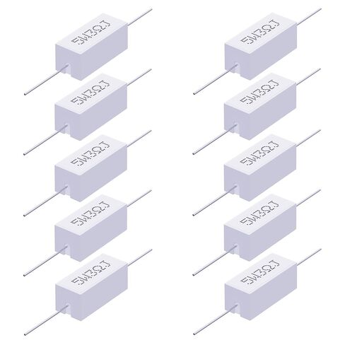 Cement Resistor, 10PCS 5W 470 Ohm 5% Axial Lead Wire Resistor White Wound Fixed Ceramic Resistors Wirewound Power Resistors Flame Heat Moisture Resistance Precharge Horizontal Resistors in Kuwait