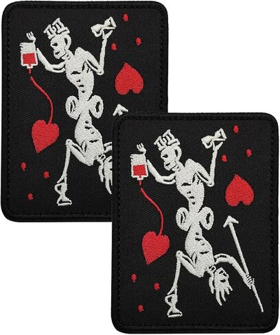 2 PCS AliPlus Blackbeard Pirate Patches Crusaders Slay Demon Patch Embroidered Tactical Morale Patch Applique Fastener Hook and Loop in Saudi Arabia