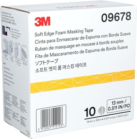 3M Soft Edge Foam Masking Tape, 06297, 13 mm x 50 m , White in Kuwait