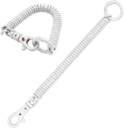 سلسلة مفاتيح لفائف Tenoc Spiral Spring ، حبل حبل سلسلة مفاتيح مضاد للاضطراب مع قفل جراد البحر ، الأسود in Kuwait