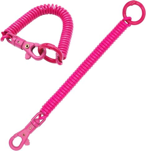 سلسلة مفاتيح لفائف Tenoc Spiral Spring ، حبل حبل سلسلة مفاتيح مضاد للاضطراب مع قفل جراد البحر ، الأسود in Kuwait