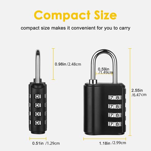 Combination Lock Outdoor with Key Outdoor Waterproof, 4 Digit Padlock for School Gym Sports Locker,2 Pack Padlock with Hasp Storage, Combination Padlock, Cabinet Doors, Fence, Garage in Saudi Arabia