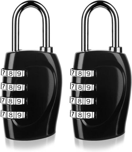 Combination Lock Outdoor with Key Outdoor Waterproof, 4 Digit Padlock for School Gym Sports Locker,2 Pack Padlock with Hasp Storage, Combination Padlock, Cabinet Doors, Fence, Garage in Saudi Arabia
