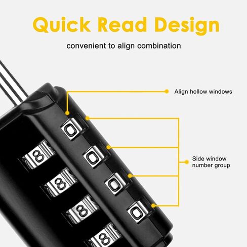 Combination Lock Outdoor with Key Outdoor Waterproof, 4 Digit Padlock for School Gym Sports Locker,2 Pack Padlock with Hasp Storage, Combination Padlock, Cabinet Doors, Fence, Garage in Saudi Arabia