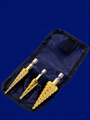 Step Drill Bit Set High Speed Steel Multi Size Durable Spiral Design for Wood Metal Plastic Hole Drilling in Saudi Arabia