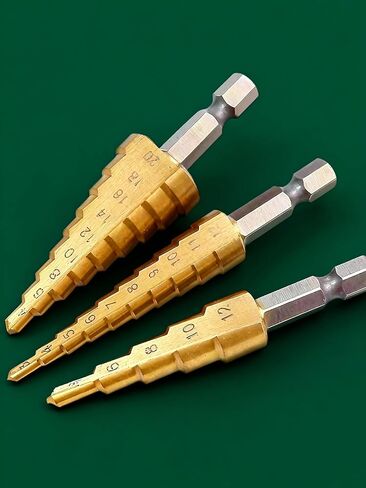 Step Drill Bit Set High Speed Steel Multi Size Durable Spiral Design for Wood Metal Plastic Hole Drilling in Saudi Arabia