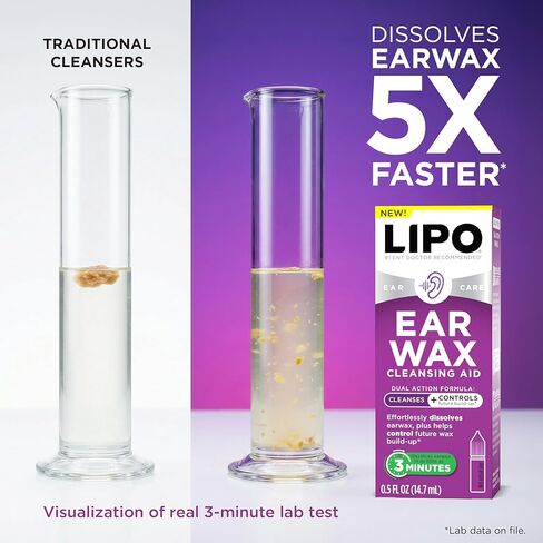 قطرات المساعدة على تنظيف شمع الأذن من ليبو - إزالة شمع الأذن سريعة المفعول - خالية من البيروكسيد - تركيبة آمنة ولطيفة - تذوب الشمع بسرعة - تمنع تراكمه - تقلل من التهيج والأذنين المكتومة in Kuwait