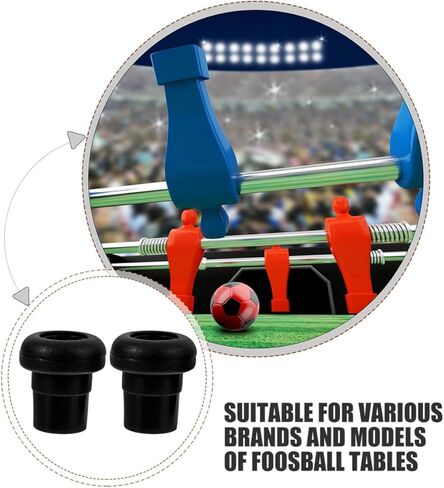 Toyvian 20Pcs Foosball Table Rod End Caps Safety Covers Replacement Parts Compatible with Various Foosball Tables Durable Plastic Soccer Game Accessories in Saudi Arabia