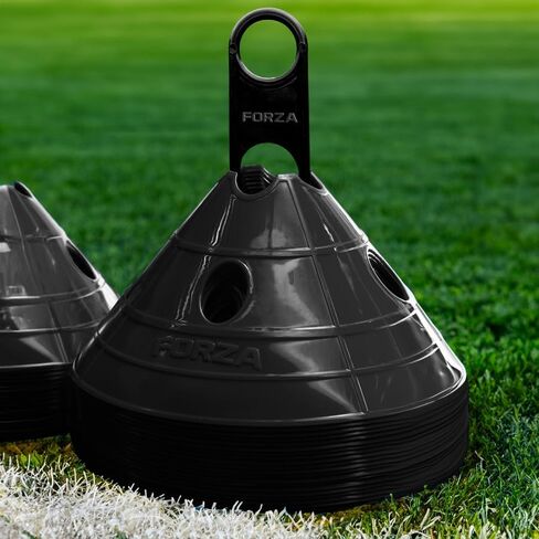 قبب علامة التدريب FORZA Soccer SuperCone [20 حزمة] | مخاريط ضخمة بحجم 5.5 بوصة للتدريب على السرعة وخفة الحركة | خيارات PVC المقاومة للعوامل الجوية شديدة التحمل in Kuwait