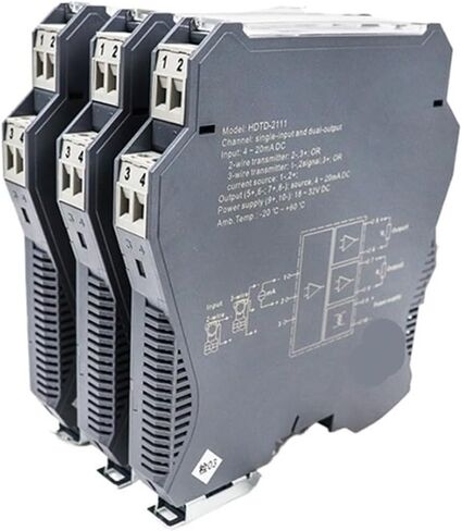 1pcs Isolating 1 in 2 Out 0-20ma Analog Input Output galvanic Isolation Supply 4-20ma Isolator 18-32VDC Power(1 in 1 Out) in Kuwait