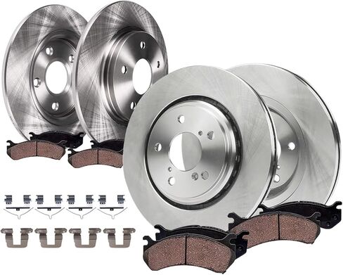 Detroit Axle - 8pc Brake Kit for 2011-2017 BMW X3 2015-2018 X4, 12.91" inch Front and 12.99" inch Rear Disc Brake Rotors Ceramic Brakes Pads with Hardware Replacement in Saudi Arabia