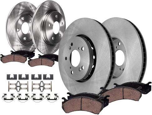 Detroit Axle - 8pc Brake Kit for 2011-2017 BMW X3 2015-2018 X4, 12.91" inch Front and 12.99" inch Rear Disc Brake Rotors Ceramic Brakes Pads with Hardware Replacement in Saudi Arabia