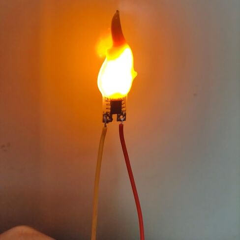 LED Flame Flickering Bulbs Diode Components for 3V-5V Battery Flashing Candle Light for Birthday Party Decorations and Electronic DIY Projects(1) in Saudi Arabia