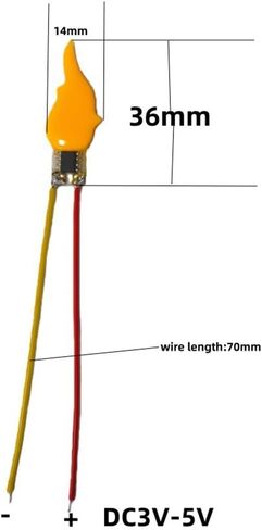 LED Flame Flickering Bulbs Diode Components for 3V-5V Battery Flashing Candle Light for Birthday Party Decorations and Electronic DIY Projects(1) in Saudi Arabia