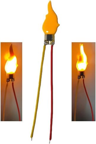 LED Flame Flickering Bulbs Diode Components for 3V-5V Battery Flashing Candle Light for Birthday Party Decorations and Electronic DIY Projects(1) in Saudi Arabia
