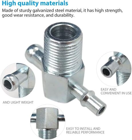 Homesweet ترقية مشعب السحب فراغ T المناسب الصلب 3/8 "NPT 1/4" 3/8 "بارب الحلمة in Saudi Arabia