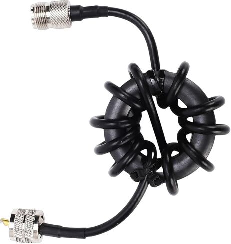 WALFRONT 1.8-30MHz 600W Shortwave Radio Choke M Male to M Female Suppress Common Mode Currents Improve Signal for Radio Station in Saudi Arabia