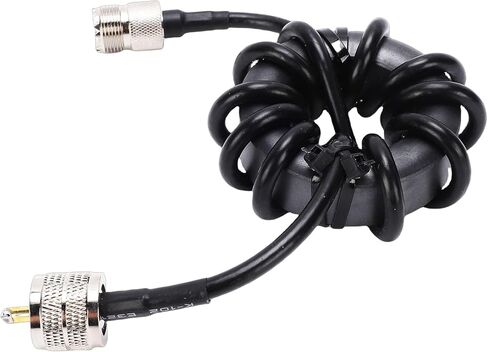 WALFRONT 1.8-30MHz 600W Shortwave Radio Choke M Male to M Female Suppress Common Mode Currents Improve Signal for Radio Station in Saudi Arabia