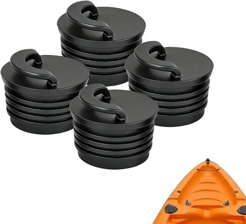 Kayak Scupper Plugs Kits, Push Drain Hole Stoppers, Universal Kayak Plugs with Pull Ring Design Bilge Plugs for Sit on Top Kayaks Canoes & Small Boats (4, S) in Saudi Arabia