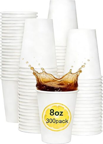 3 oz Disposable Paper Cups 300 Pack, Small Mini White Bathroom Cups for Mouthwash Medicine Espresso, Leak-Resistant for Hot/Cold Drinks, for Home Travel Party in Saudi Arabia