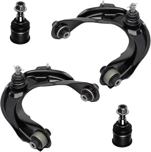 Detroit Axle - 4pc مجموعة أذرع التحكم الخلفية لـ 99-04 Jeep Grand Cherokee 1999 2000 2001 2002 2003 ، 2 ذراعي التحكم السفلية ، 1 ذراع التحكم العلوي ، مفصل الكرة العلوي ، بديل in Kuwait