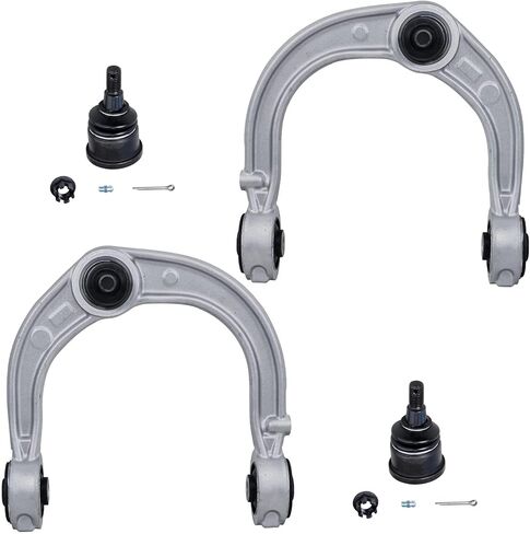 Detroit Axle - 4pc مجموعة أذرع التحكم الخلفية لـ 99-04 Jeep Grand Cherokee 1999 2000 2001 2002 2003 ، 2 ذراعي التحكم السفلية ، 1 ذراع التحكم العلوي ، مفصل الكرة العلوي ، بديل in Kuwait